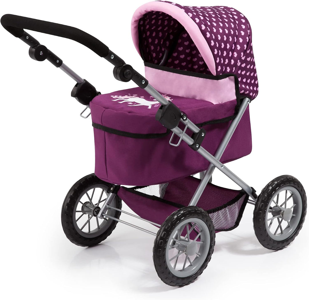 Bayer Design - 13037AA Puppenwagen Trendy, höhenverstellbar, zusammenklappbar, mit Umhängetasche und