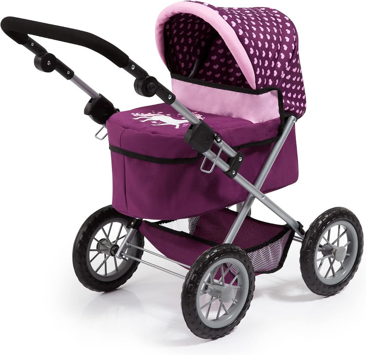 Bayer Design - 13037AA Puppenwagen Trendy, höhenverstellbar, zusammenklappbar, mit Umhängetasche und