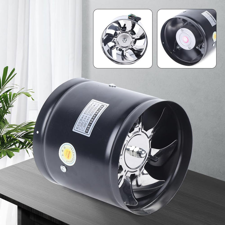 150mm 500m³/h Axial Rohrventilator Metall Gebläse Kanal Lüfter Abluft Zuluft, in Küchen, Wohnzimmern