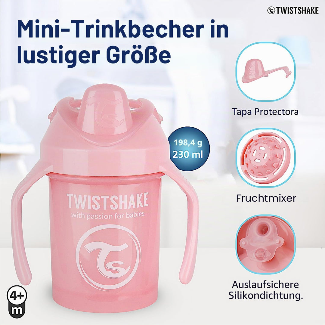 Twistshake Trinkbecher-Set - 3-teilig | 2x Becher 360-1x Minibecher | Auslaufsicherer Kinderbecher |