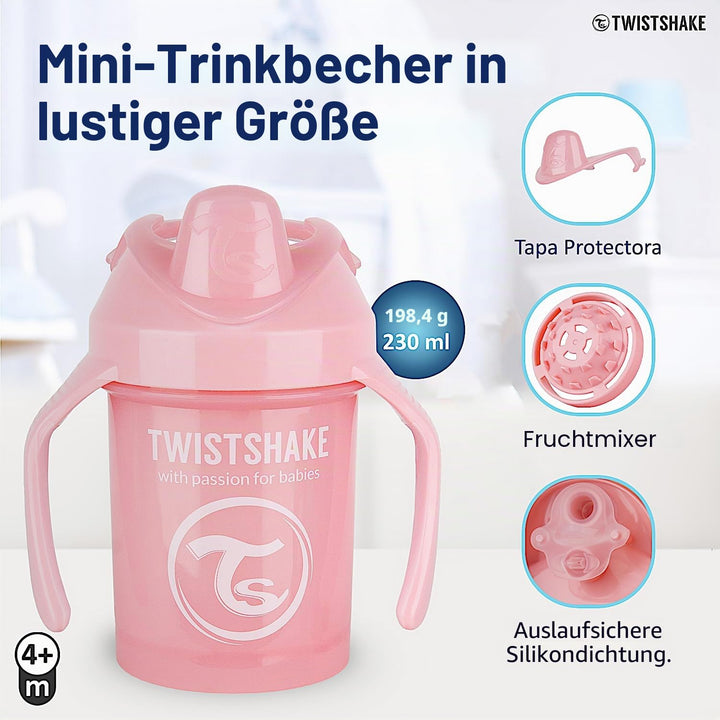Twistshake Trinkbecher-Set - 3-teilig | 2x Becher 360-1x Minibecher | Auslaufsicherer Kinderbecher |