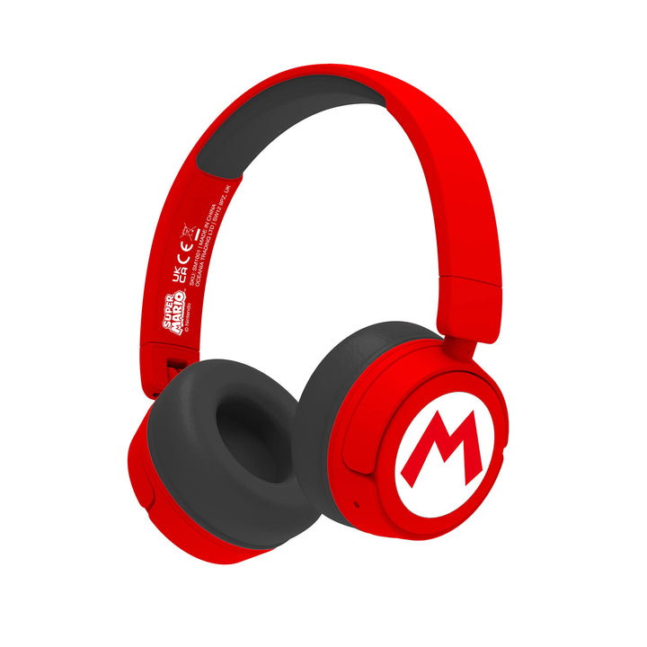 OTL Technologies SM1016 Super Mario Kabellose Kinder-Kopfhörer, Rot