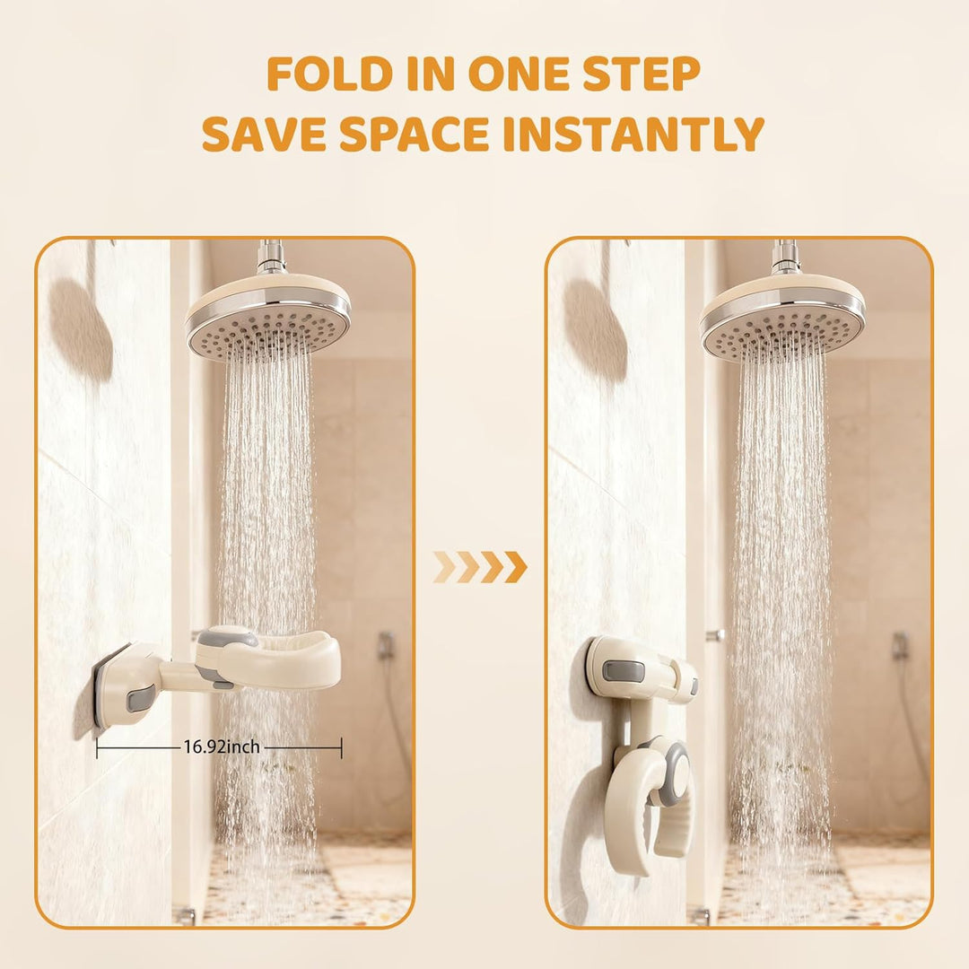 Baby Dusche Ständer Höhenverstellbar 26–35cm | Rutschfester Duschständer mit Sicherheitsgriff , Klap