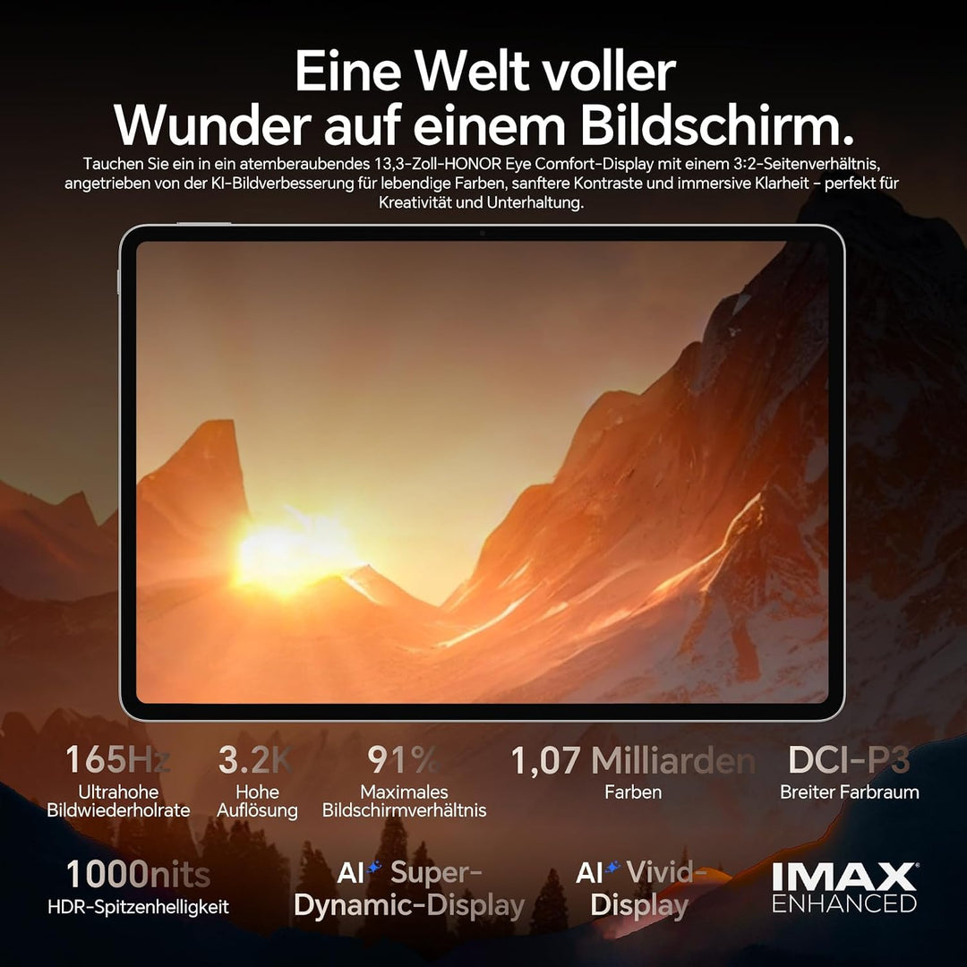 HONOR MagicPad 3, 13,3" 165Hz 3.2K Eye Comfort Android Tablet, 16+512GB, Snapdragon 8 Gen 3, 12450mA