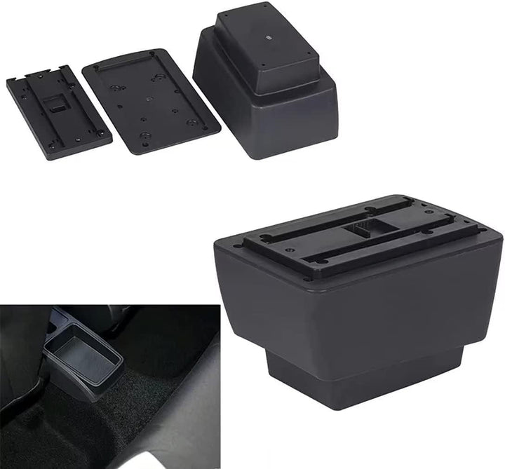 KAERGK Auto Armlehne für Skoda Fabia 3 2015-2017 Doppelschicht Mittelkonsole Grosse Aufbewahrungsbox