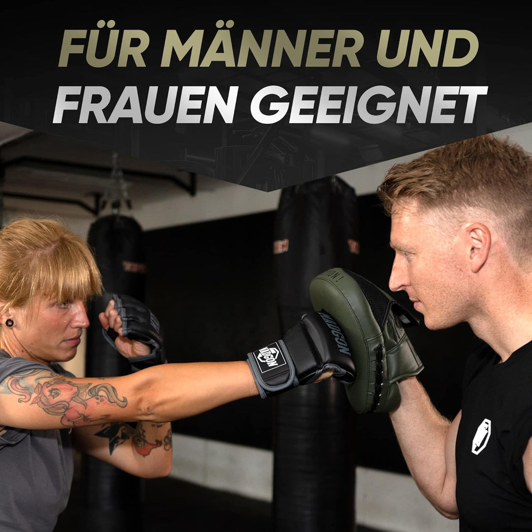 MADGON Premium Pratzen für optimale Schlagdämpfung, 1 Paar Boxpratzen für Boxen, Kampfsport, MMA, Ki