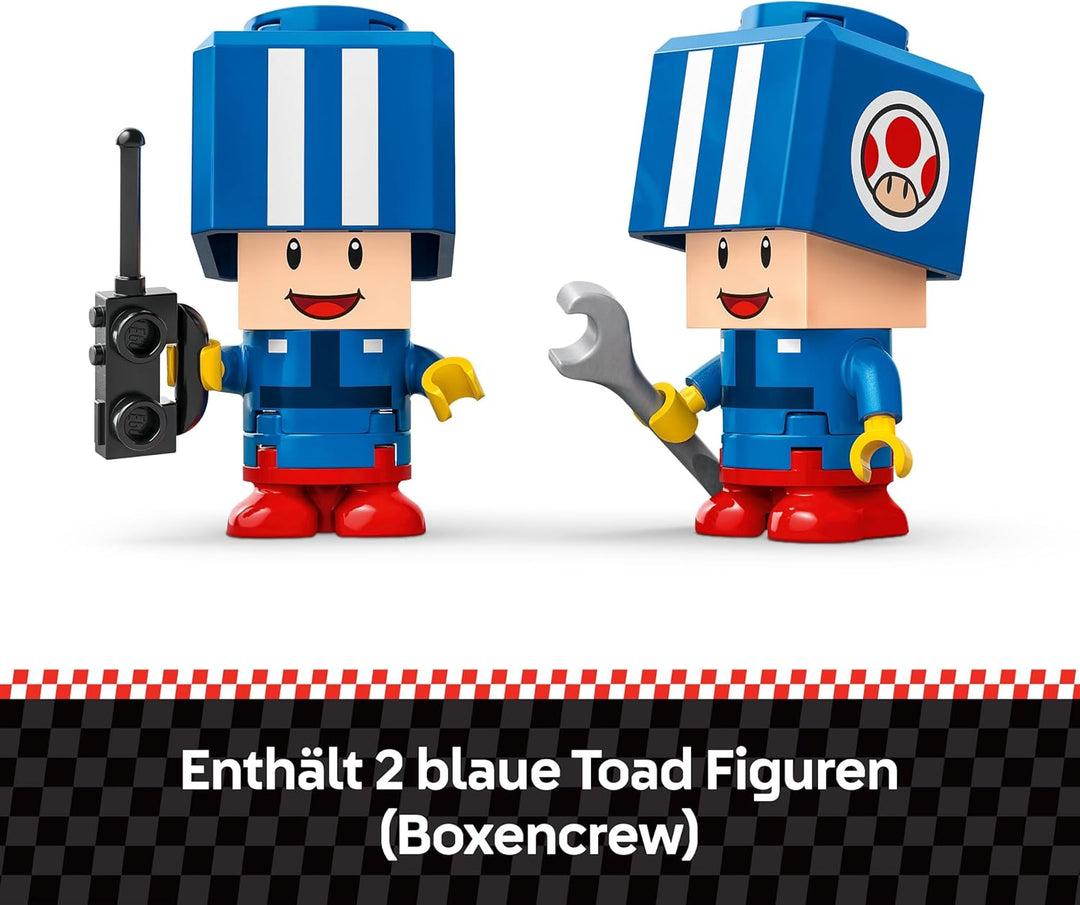 LEGO Super Mario: Mario Kart – Toad’s Garage Set, Nintendo Mechanic Toy with 2 Blue Toad Character F