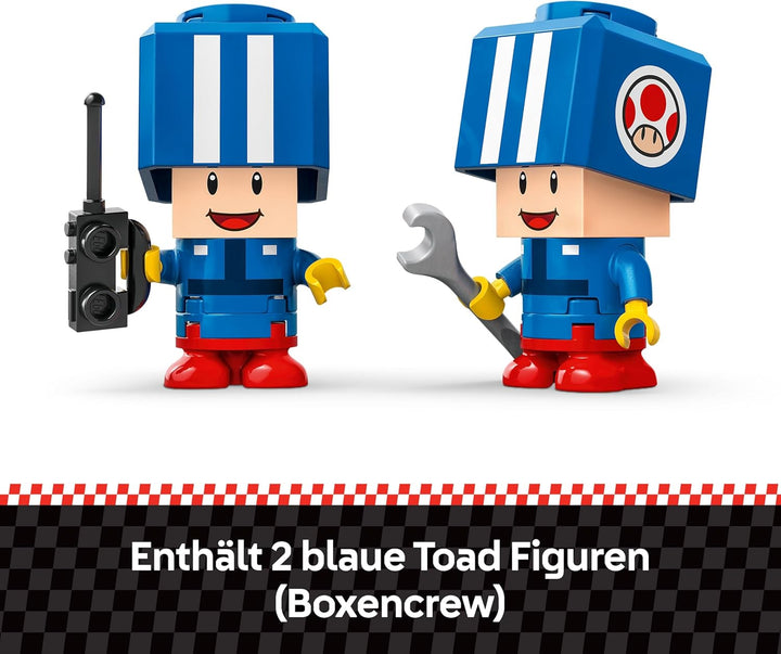 LEGO Super Mario: Mario Kart – Toad’s Garage Set, Nintendo Mechanic Toy with 2 Blue Toad Character F