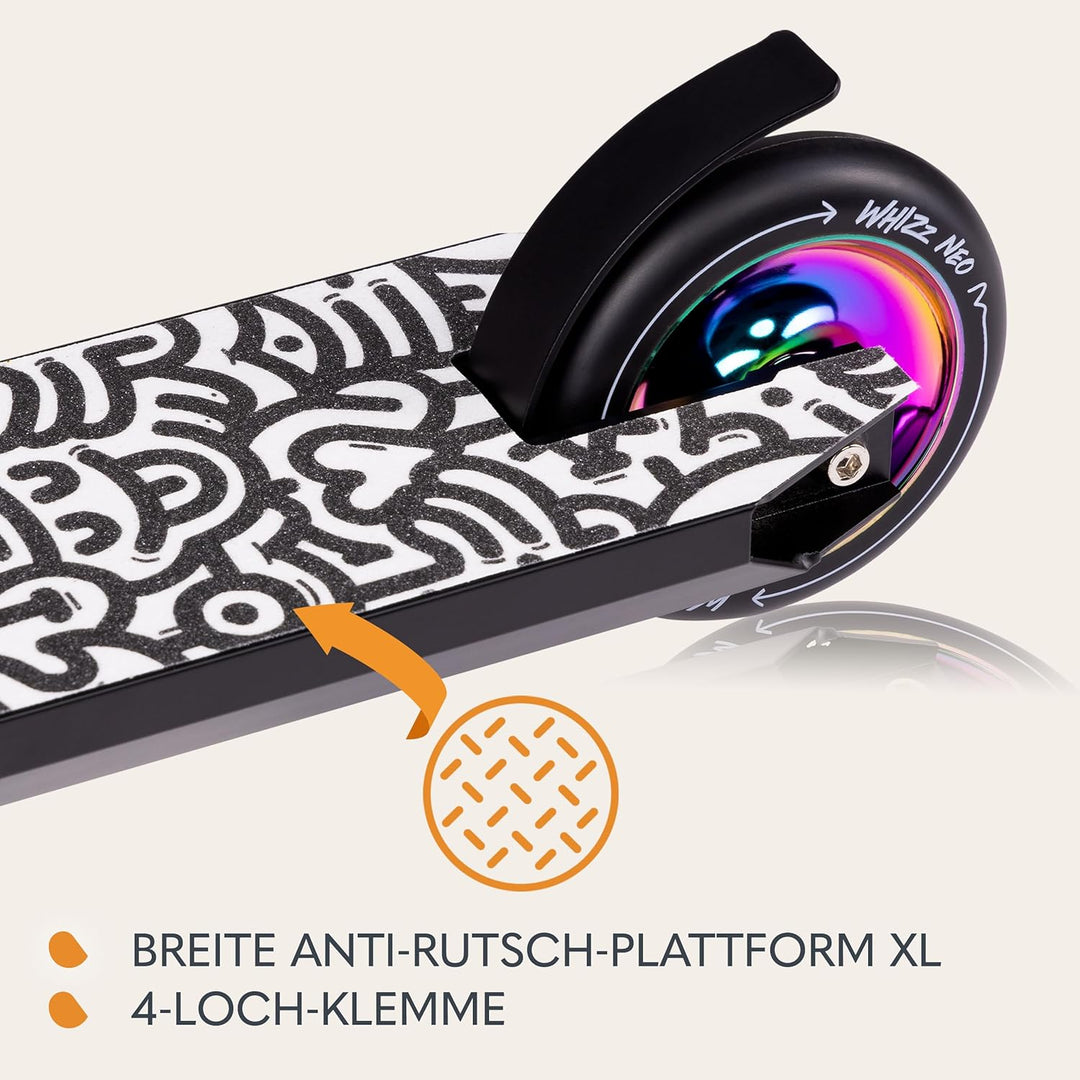 Lionelo Unisex Jugend Lo-whizz Scooter L Neo Schwarz, L Neo Schwarz