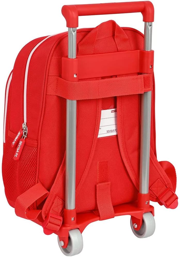 safta Unisex Kinder Sevilla FC Kinderrucksack mit Trolley 705, 280 x 100 x 340 mm, rot, Estándar