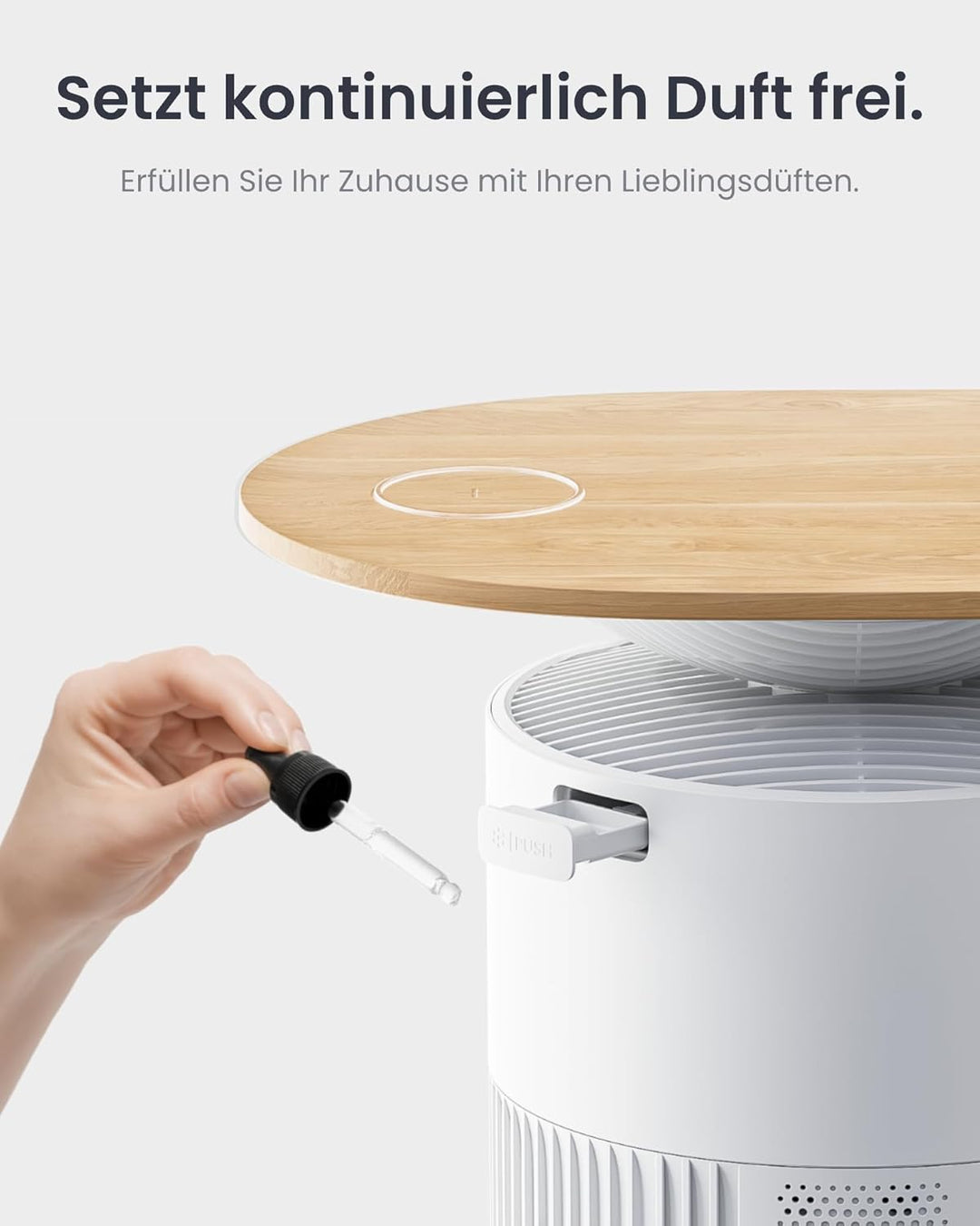SwitchBot Luftreiniger mit App-Steuerung und Nachtlicht, CADR 400m³/h bis zu 83㎡ Zimmer, HEPA-Filter
