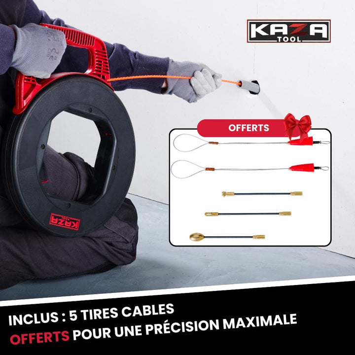 Kabeleinziehilfe - Retractable Spiral - Cable Retraction Aid Shatterproof for Pulling - Pull Wire, C