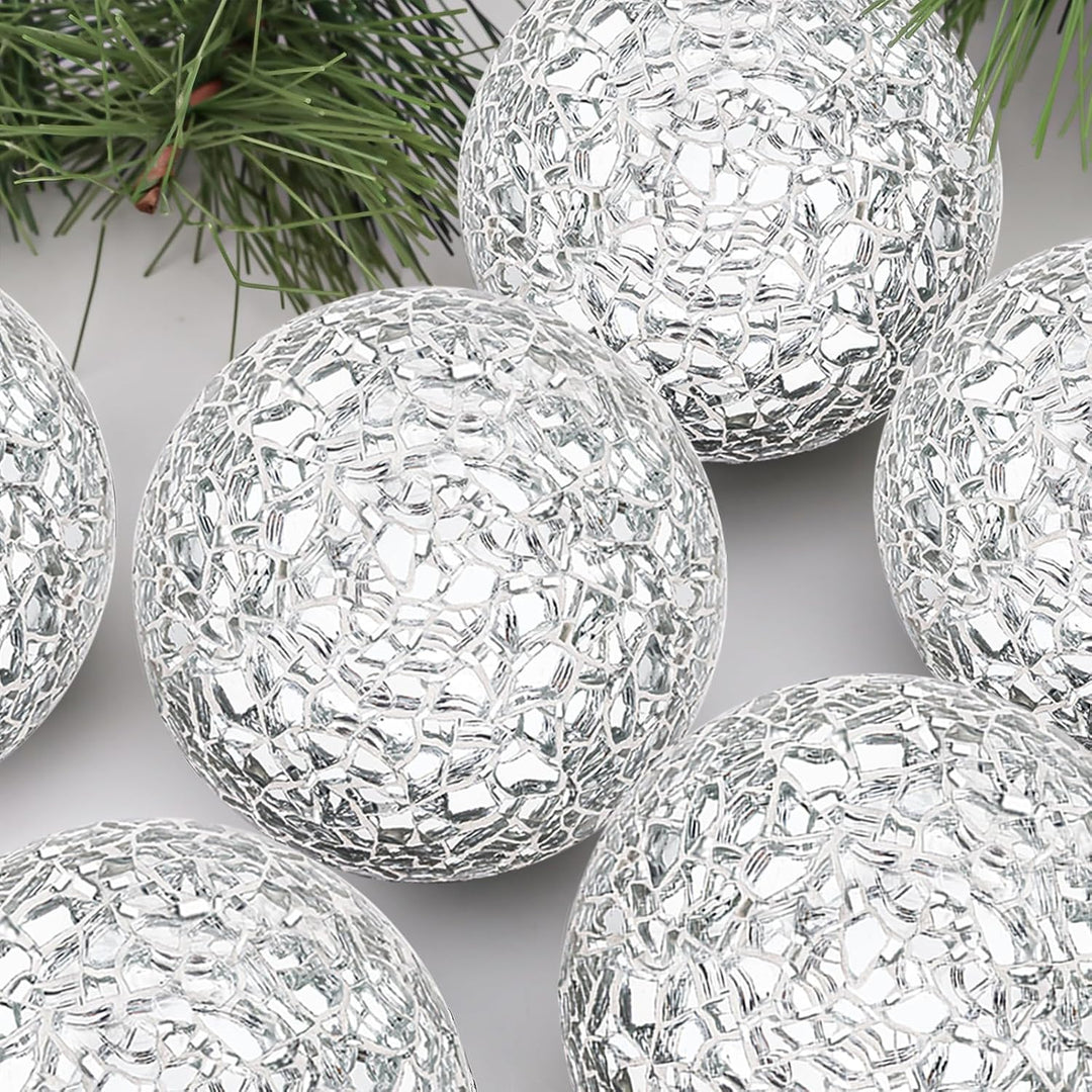 Mosaikkugeln Glas Solide Kugel 6 Stücke/6cm Spiegelglaskugel Knistern Bälle Couchtisch Satz Vasen Gr