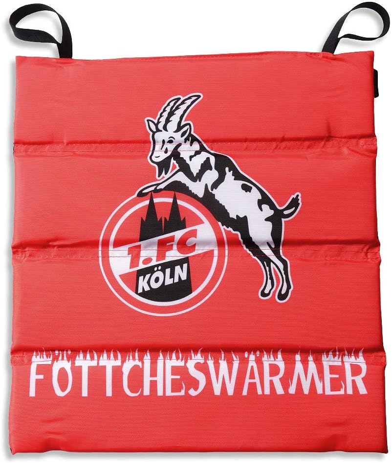 1. FC Köln Klappsitzkissen rot Sitzkissen Kissen Stadionkissen - Plus Lesezeichen I Love Köln