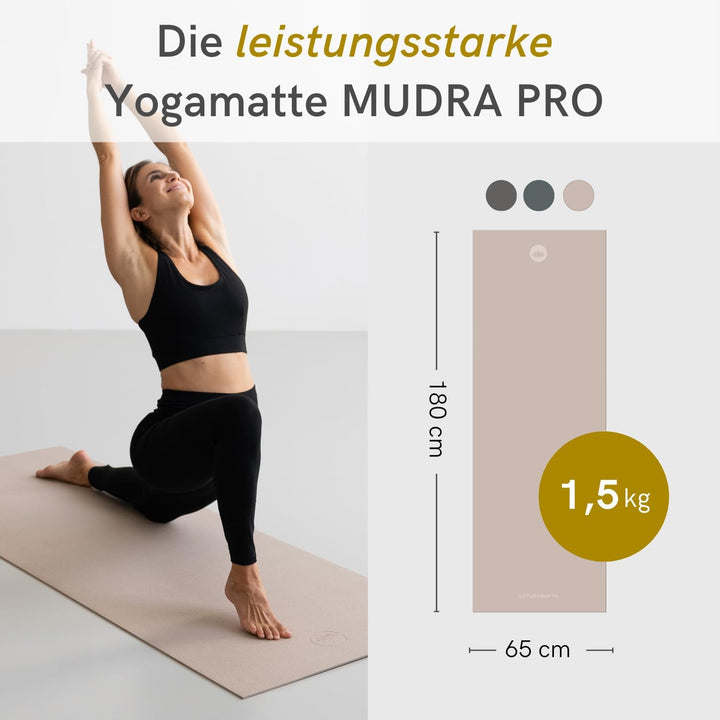 LOTUSCRAFTS® Yogamatte rutschfest, universell nutzbar als Trainingsmatte, Sportmatte, Gymnastikmatte