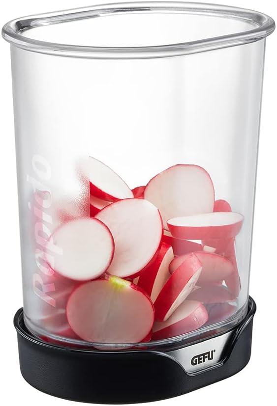 GEFU Scheibenschneider RAPIDO - Profi Schneidebecher für schnelles und sicheres Schneiden von Obst,