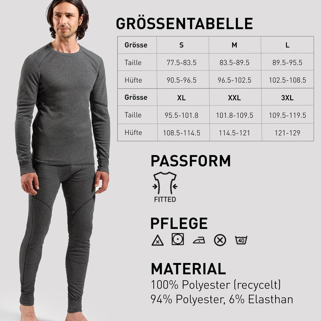 Odlo Herren Funktionsunterwäsche Lange Hose Active X-warm Eco_159232 Schwarz S Single, Schwarz S Sin