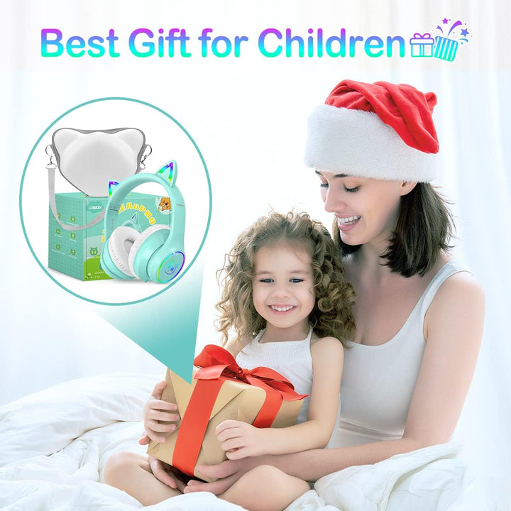 LOBKIN Kinder Kopfhörer mit Tasche, Kopfhörer Kabellos und Kabel Bluetooth für Kinder, Faltbar Einst