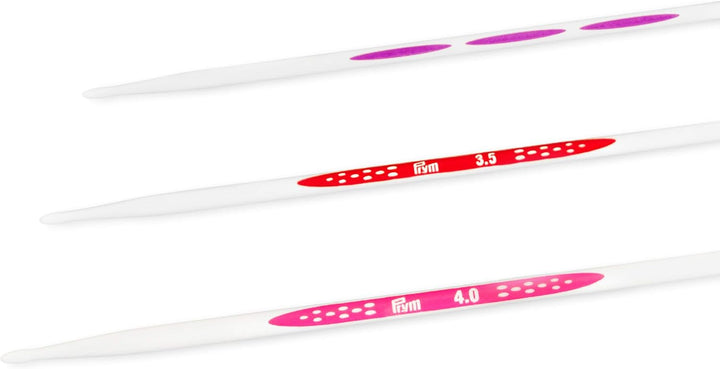Prym 215000 Rundstricknadel Set prym.ergonomics, 3,0-4,0mm, Kunststoff, multicolor, alabasterweiss,