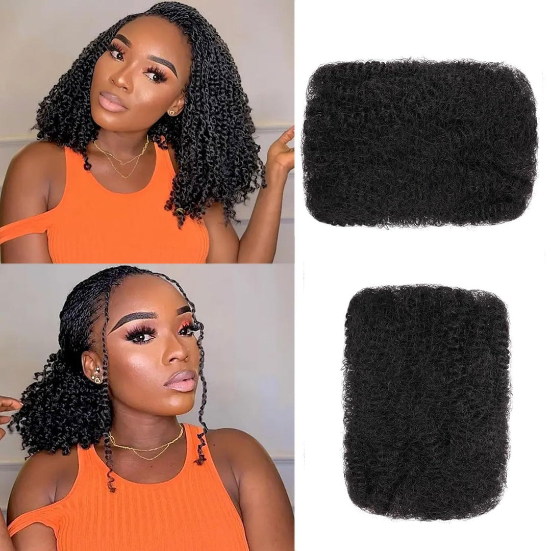 Huarisi 1b Afro Kinkys Bulk Human Hair for Dreadlock Extensions Repair Locs 1 Pack 50Gram 4c 4b Afro
