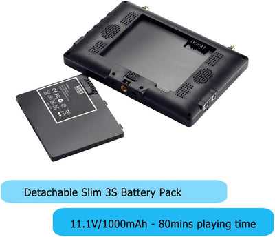 Flysight FPV Monitor Black Pearl RC801 with DVR 5.8G 40CH Wireless 7" LCD Screen Diversity Receiver