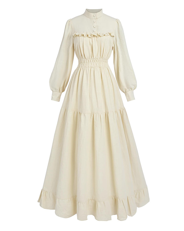 FCCAM Renaissance Kleid Mittelalter Kleidung Damen Vintage Kleider Damen Kleid Langarm Viktorianisch