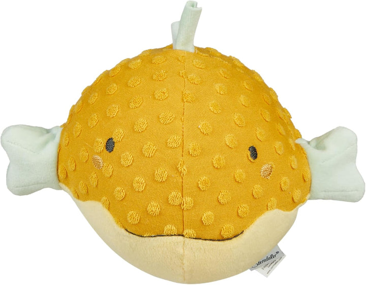 Sterntaler Handpuppe Kugelfisch aus weichem Flausch, Kinder- und Babyspielzeug, wattiert mit Polyest