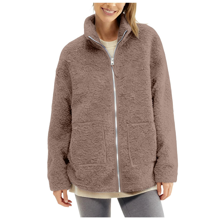 Umstandsjacke mit Babyeinsatz Warm Teddy Fleecejacke Umstands Baumwolljacke Winter Umstandsmode 2 in