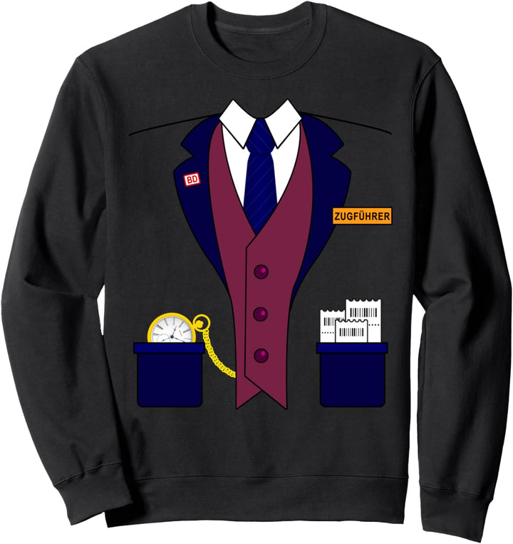 Zugführer Schaffner Lokomotivführer Karneval Kostüm Jungen Sweatshirt