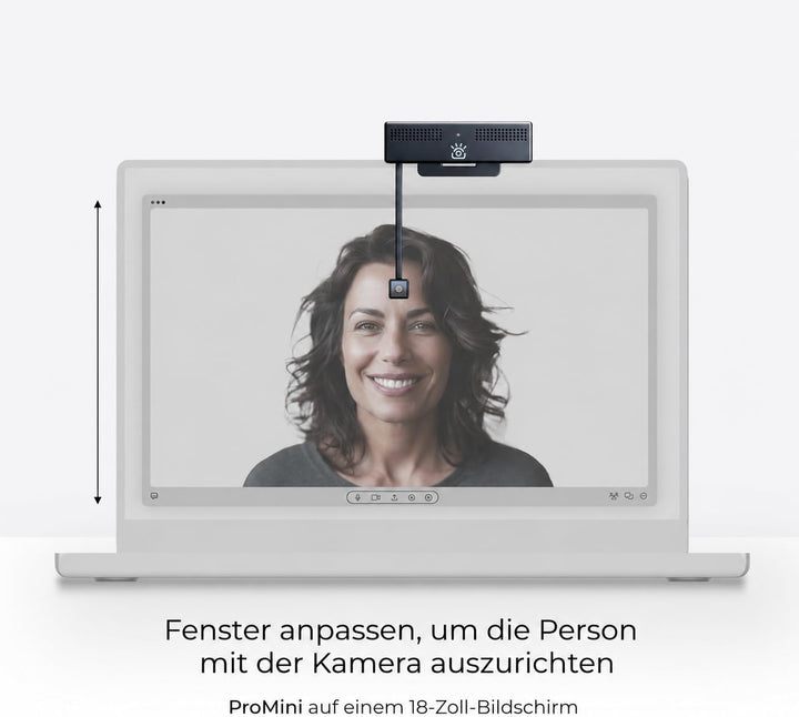 iContact Camera ProMini 4K HD Augenkontakt-Webcam mit Mikrofon mit Geräuschunterdrückung, USB-Comput