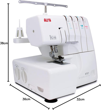 Alfa 8707 Overlock Nähmaschine für den Hausgebrauch Professionell 8707, Professionell 8707