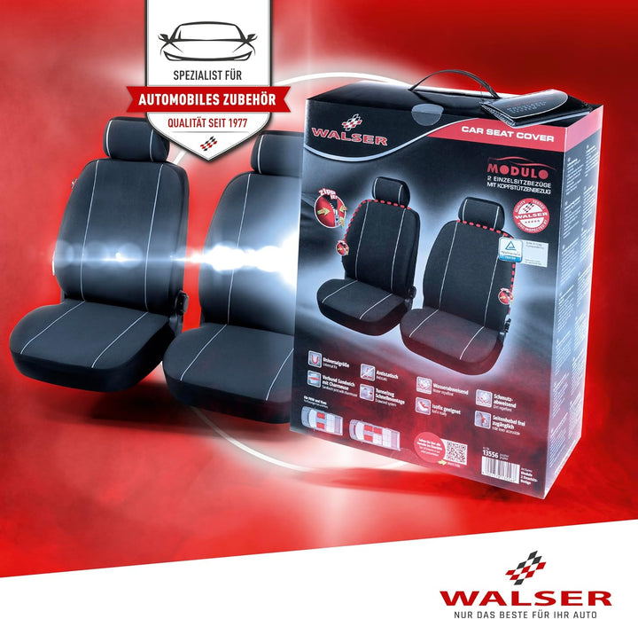 Walser Autositzbezüge Modulo, 2 Vordersitzbezüge, Universal PKW-Schonbezüge für Normalsitze, Autosit