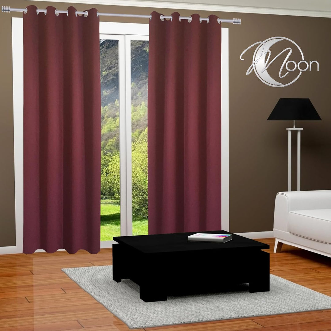 PremiumShop321 2er Pack Verdunklungsvorhang Gardinen mit Ösen, Blickdicht 140x245 cm Vorhang Verdunk