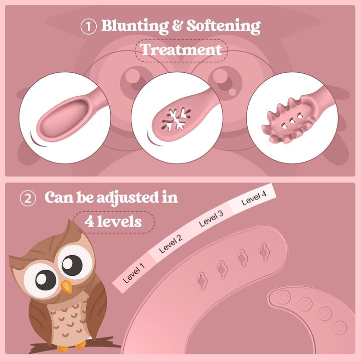 Bwaliffury Kinderteller Sets Silikon, 9 Stücke Rutschfest Geschirr Sets Mit Löffel Geteilte Platte u