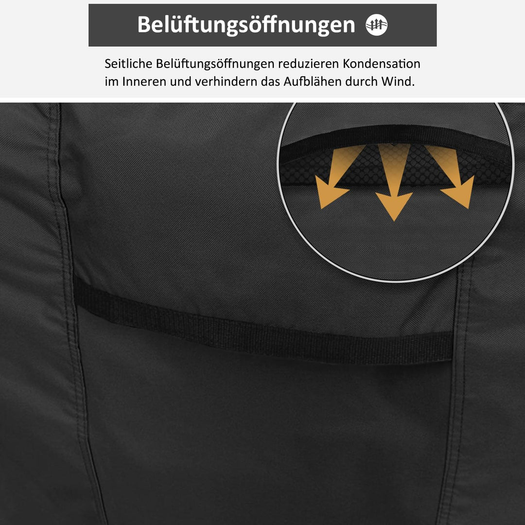 Dokon Abdeckung für Gartenmöbel Wasserdicht, 280x205x106cm, Gartentisch Schutzhülle mit Belüftungsöf