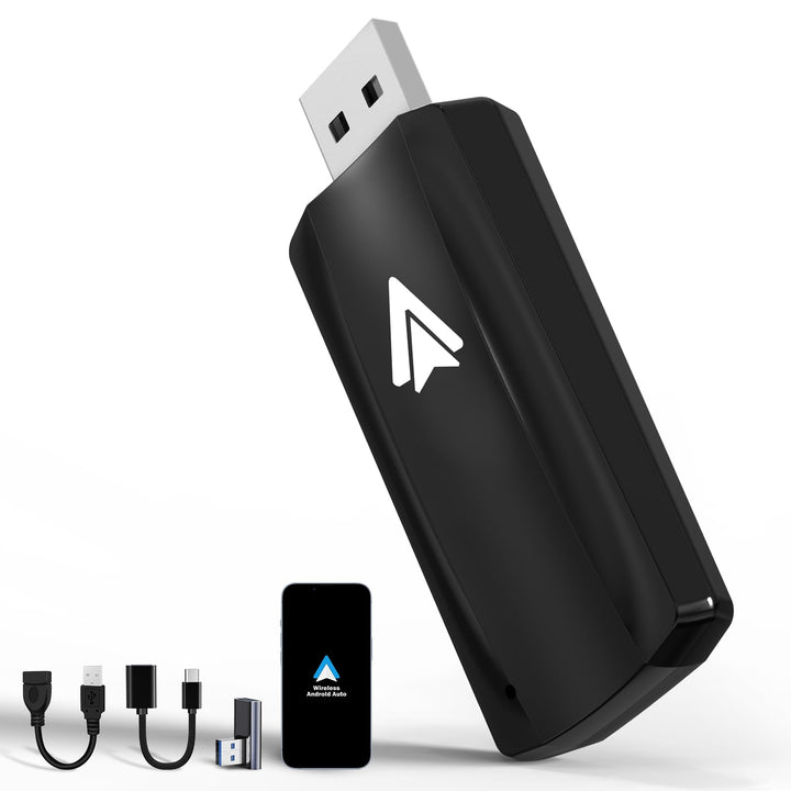 MSXTTLY Android Auto Wireless Adapter 2023, Upgrade Wired AA zu Wireless Android Auto. Kleiner Stick