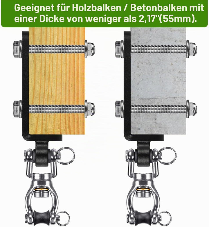 SELEWARE ELEWARE Boxsack Halterung Boxsack Aufhängung - 360° Arehbarer Schwerlast Deckenhaken 1000 L