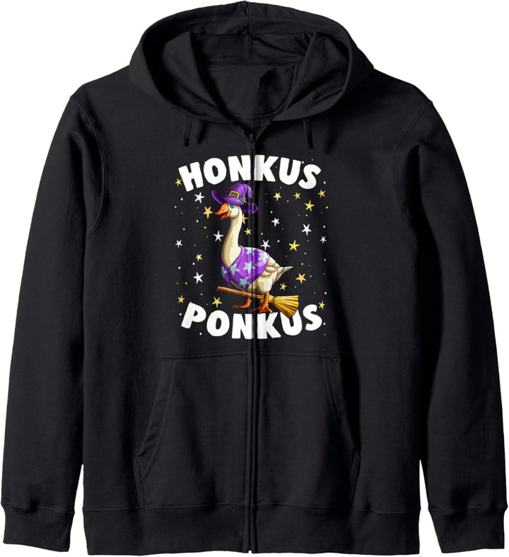 Honkus Ponkus Gans Meme Halloween lustige Hexe Kostüm Gift Kapuzenjacke