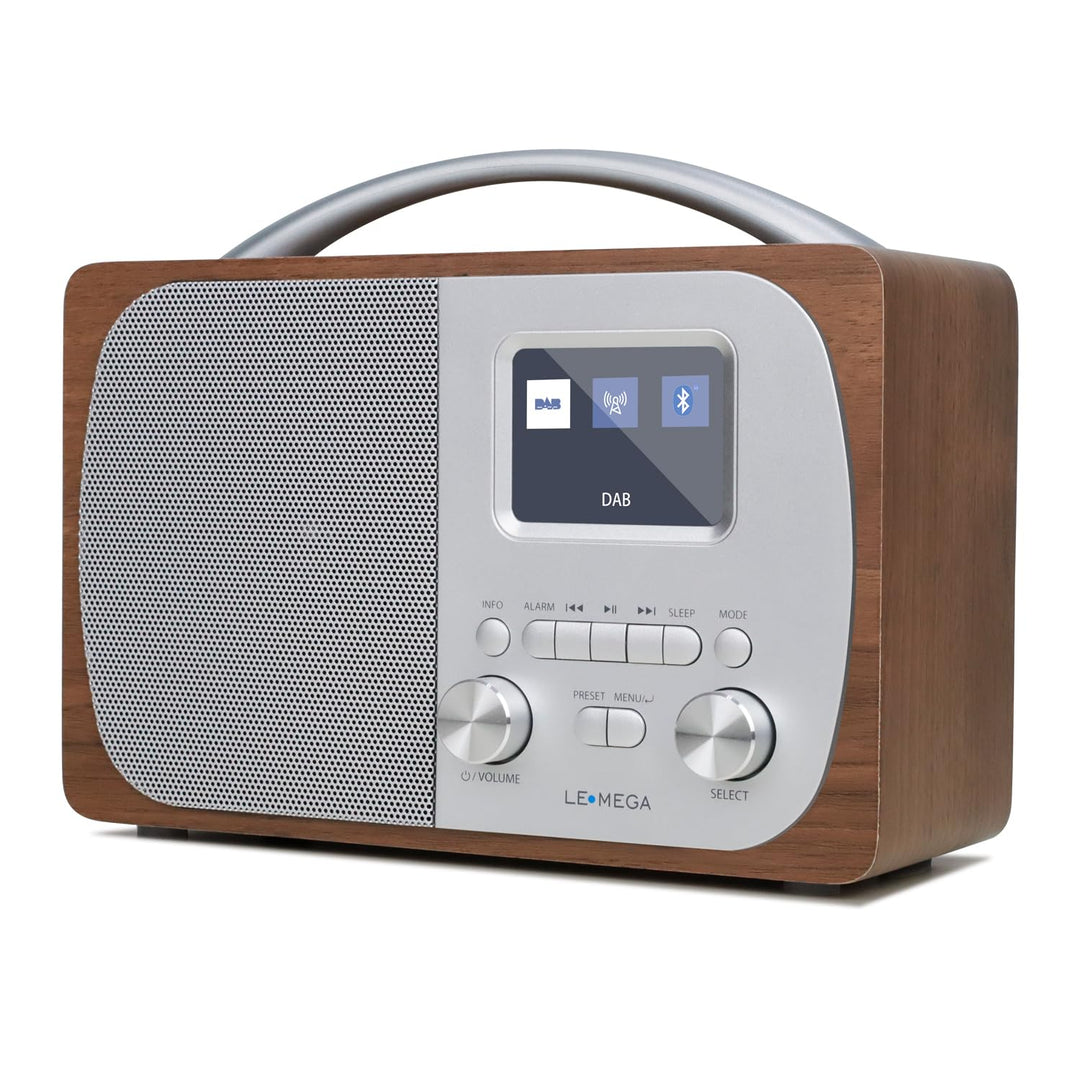 LEMEGA DR5 Tragbares DAB/DAB+ Digitalradio,Radio Holz mit Bluetooth 5.3,UKW-Radio für die Küche oder