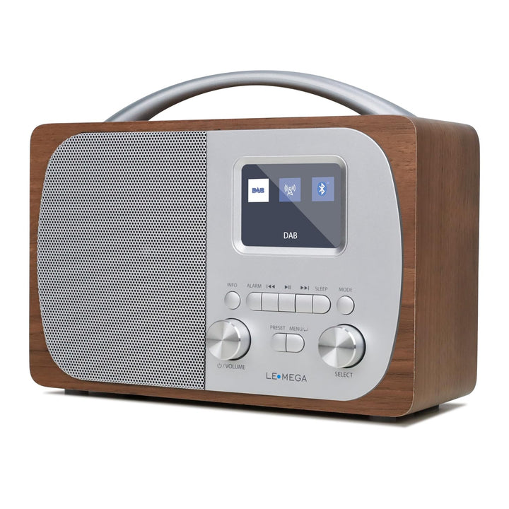 LEMEGA DR5 Tragbares DAB/DAB+ Digitalradio,Radio Holz mit Bluetooth 5.3,UKW-Radio für die Küche oder