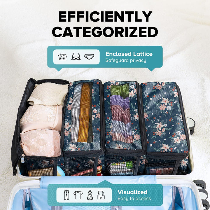 Koffer-Organizer, Reisegepäck-Organizer, Hängeregale, Packwürfel, Schrank, zusammenklappbar, tragbar