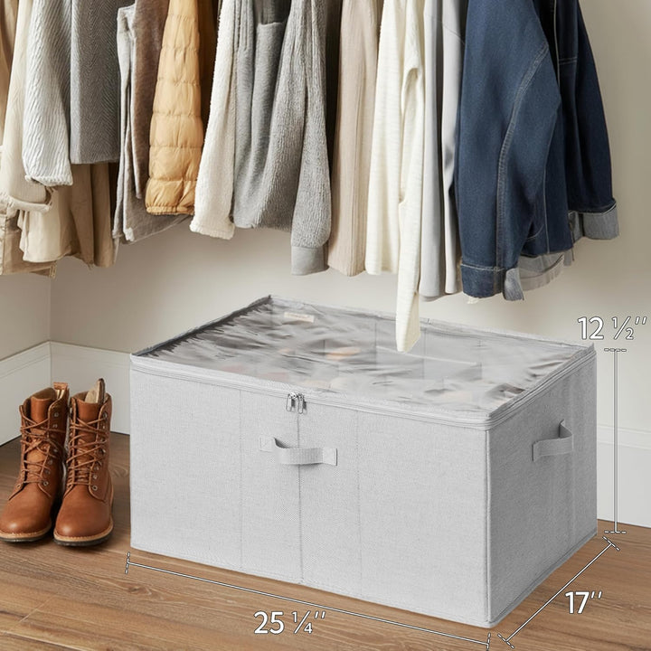 StorageWorks Schuh Organizer für Schrank, Schuhbox mit Deckel, extragrosse Schuhaufbewahrungsbox für
