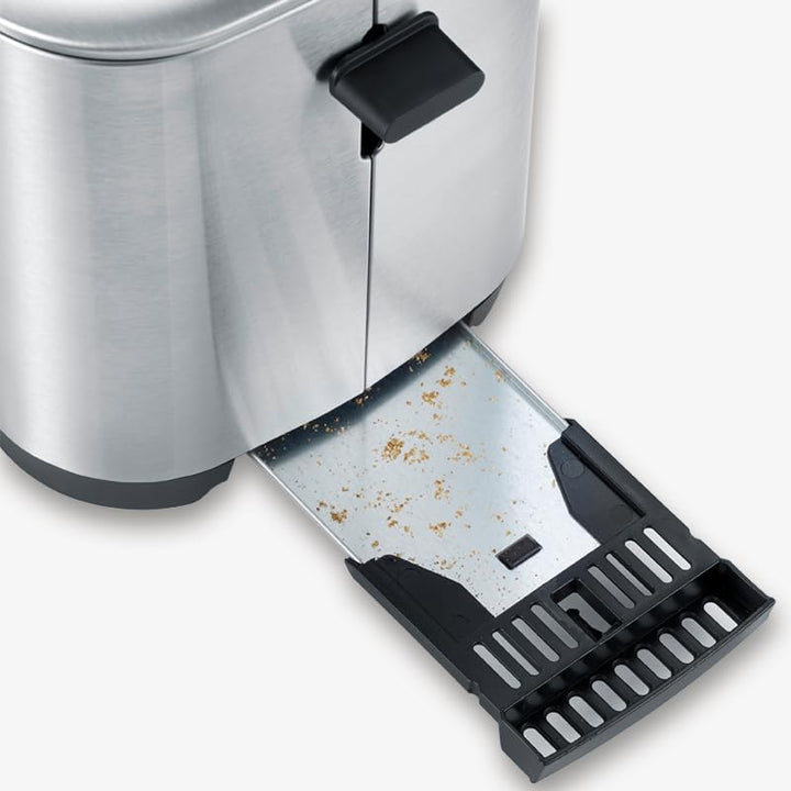 Severin Langschlitz-Toaster, 4 Brotscheiben, Brotscheibenzentrierung, 7 Stufen, Brötchenaufsatz, Abs