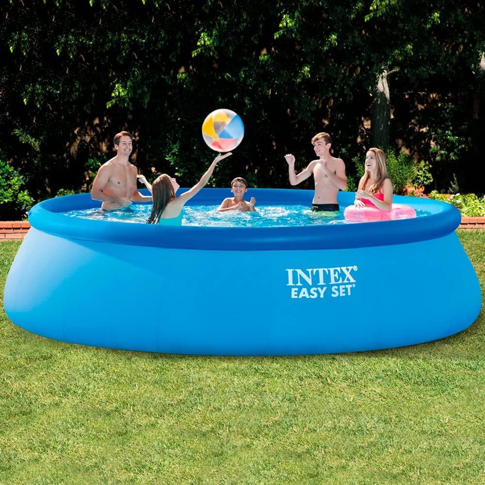Intex 26166NP – Aufstellpool Easy Set Rund, Filterpumpe 3785 L/h, Leiter, Bodenplane und Abdeckplane