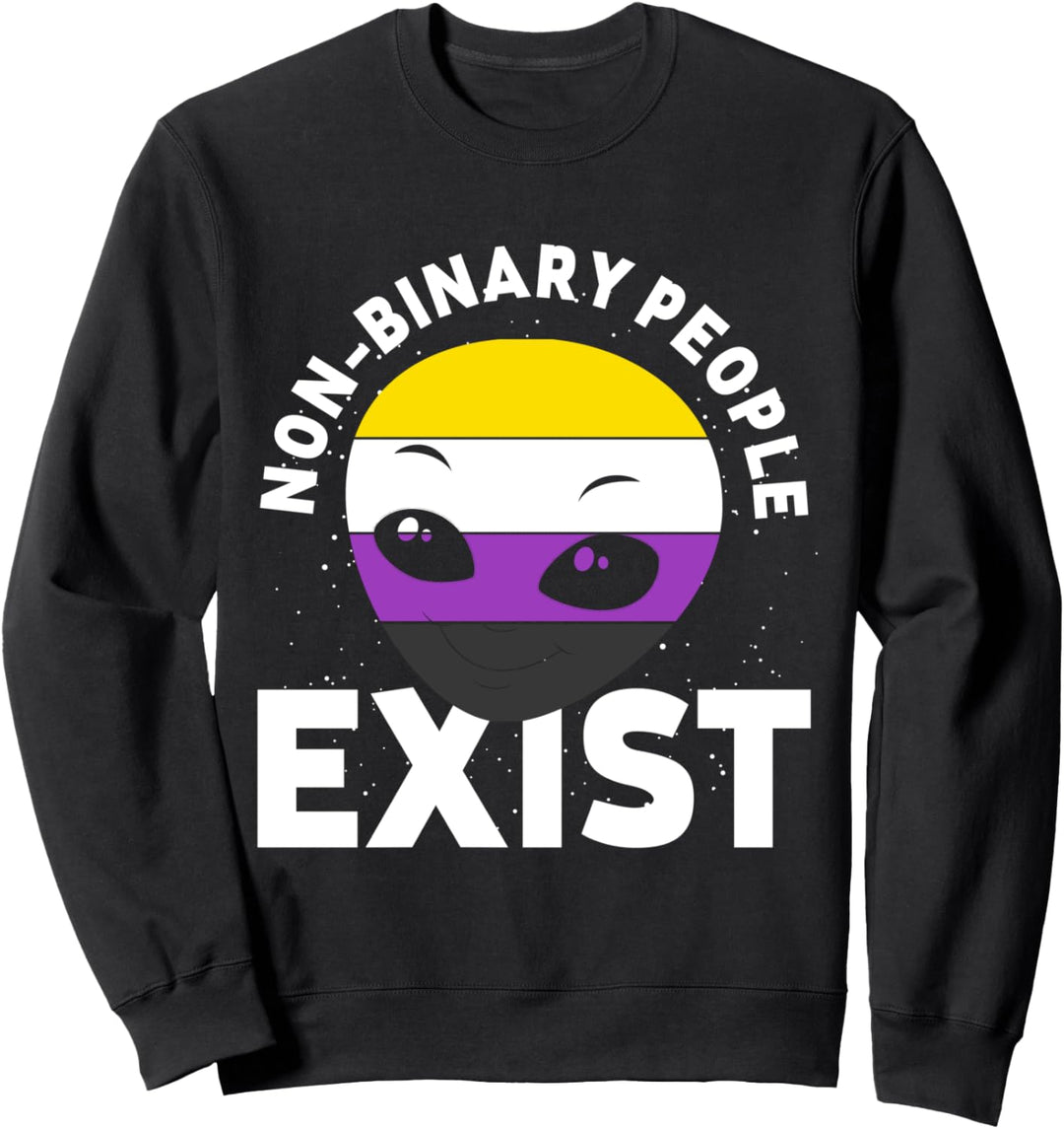 Queer UFO Ausserirdischer Alien LGBTQ Genderfluid Nicht Binär Sweatshirt