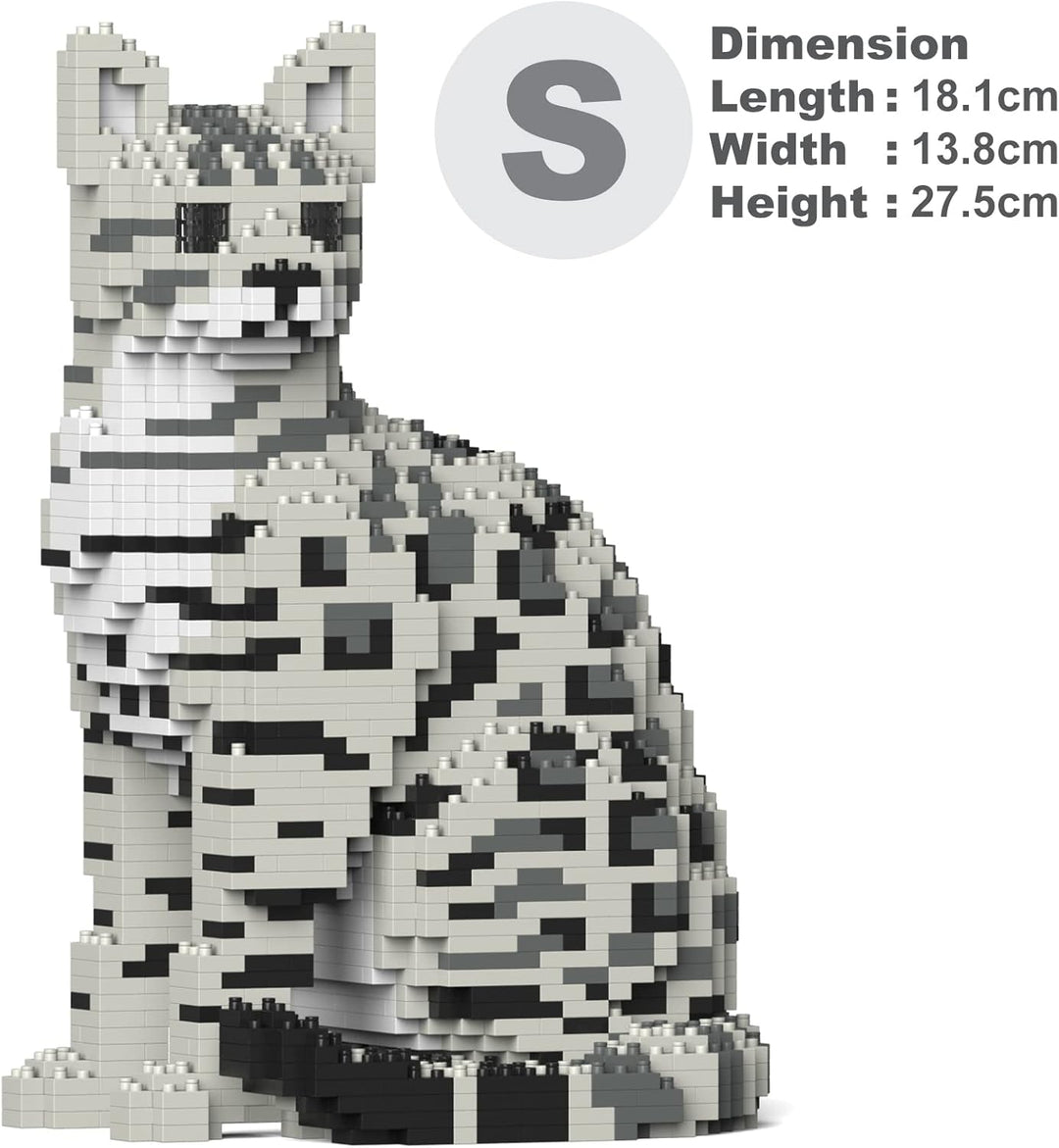 JEKCA | Bengal Cat 4-in-1 Pack 01S-M02 - Skulpturen aus Bausteinen zum Baustein, Sammlersteine, Beng