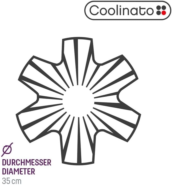 Coolinato - Pfannenschoner aus Silikon 6er Set 35 cm Grau - Universeller Topfuntersetzer, Pfannensch