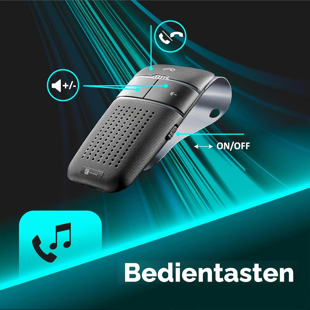 Cellularline Easy Drive - Bluetooth-Auto-Freisprecheinrichtung mit Dualphone-Funktion - Sprechzeit 2