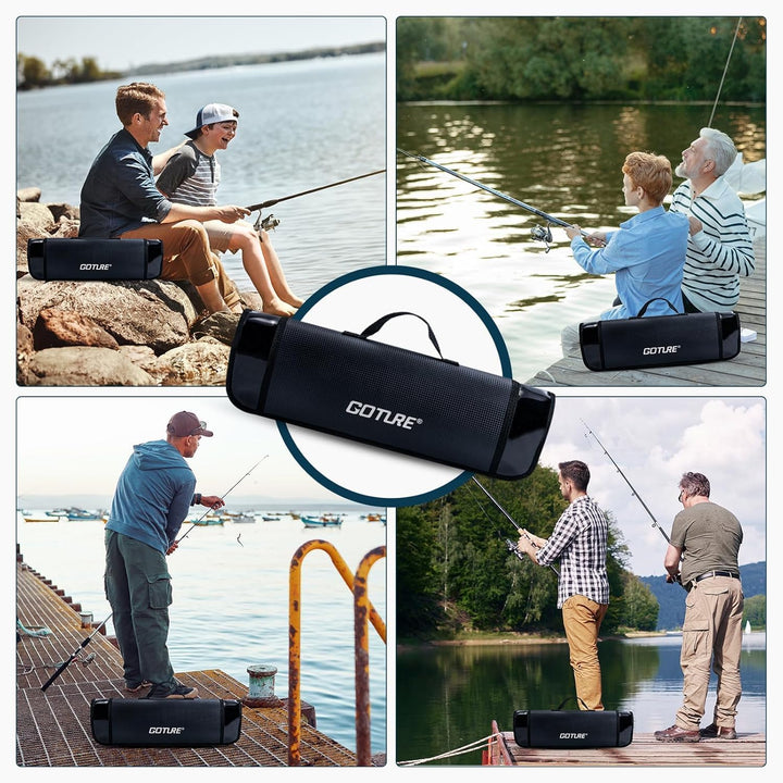 Goture Angelset mit 2 Teleskop-Angelruten,1,8m/2,1m/2,4m/2,7m I Angelrute Set Komplett 2 5.2:1 Spinn