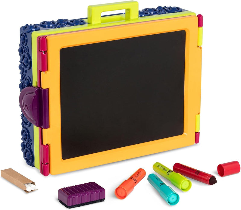 B. toys Tragbare Maltafel für Kinder mit Kreidetafel und Whiteboard – mit Zubehör Kreide, Schwamm, W
